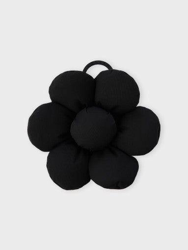 (ONE) LINE FRIENDS Collet Big Flower Padded Keyring Black