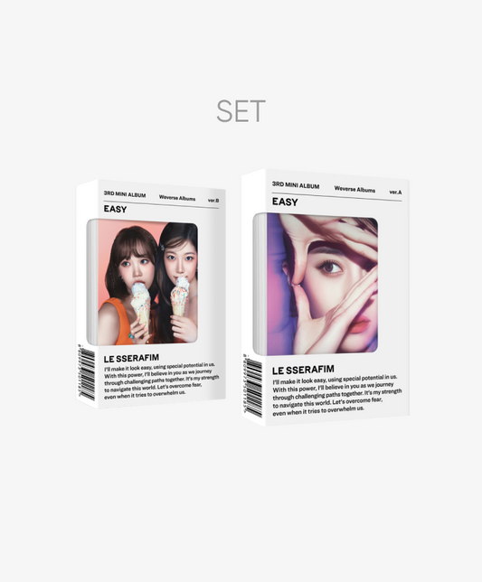 (SET) LE SSERAFIM 3rd Mini Album 'EASY' (Weverse Albums ver.) Set