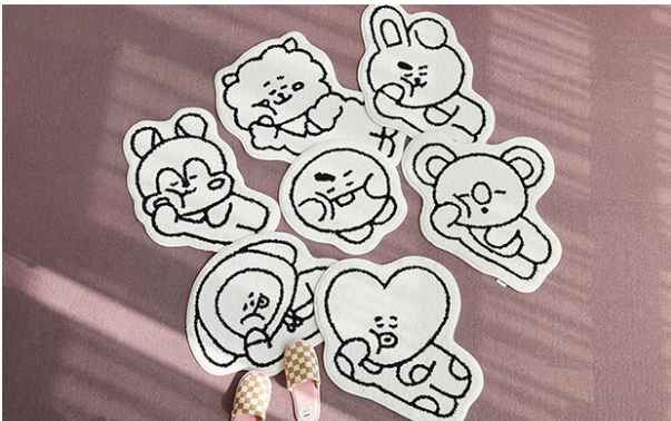(ONE) BT21 Line Friends  Home Rug