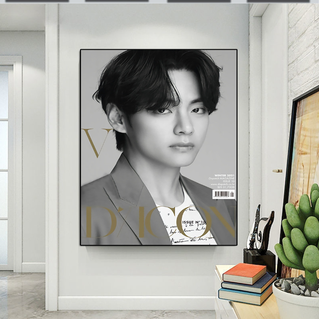 (ONE) BTS - Wall Decor - Magazine Cover Poster Wall Art Picture for Living Room Home