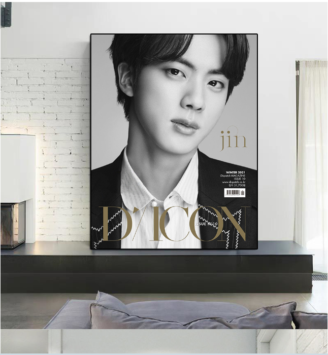 (ONE) BTS - Wall Decor - Magazine Cover Poster Wall Art Picture for Living Room Home