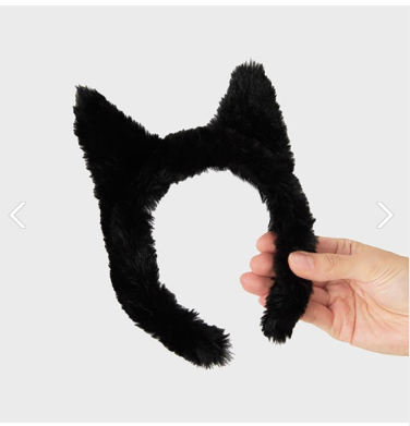 (ONE) LINE FRIENDS NJ Get Up Cat Plush Headband