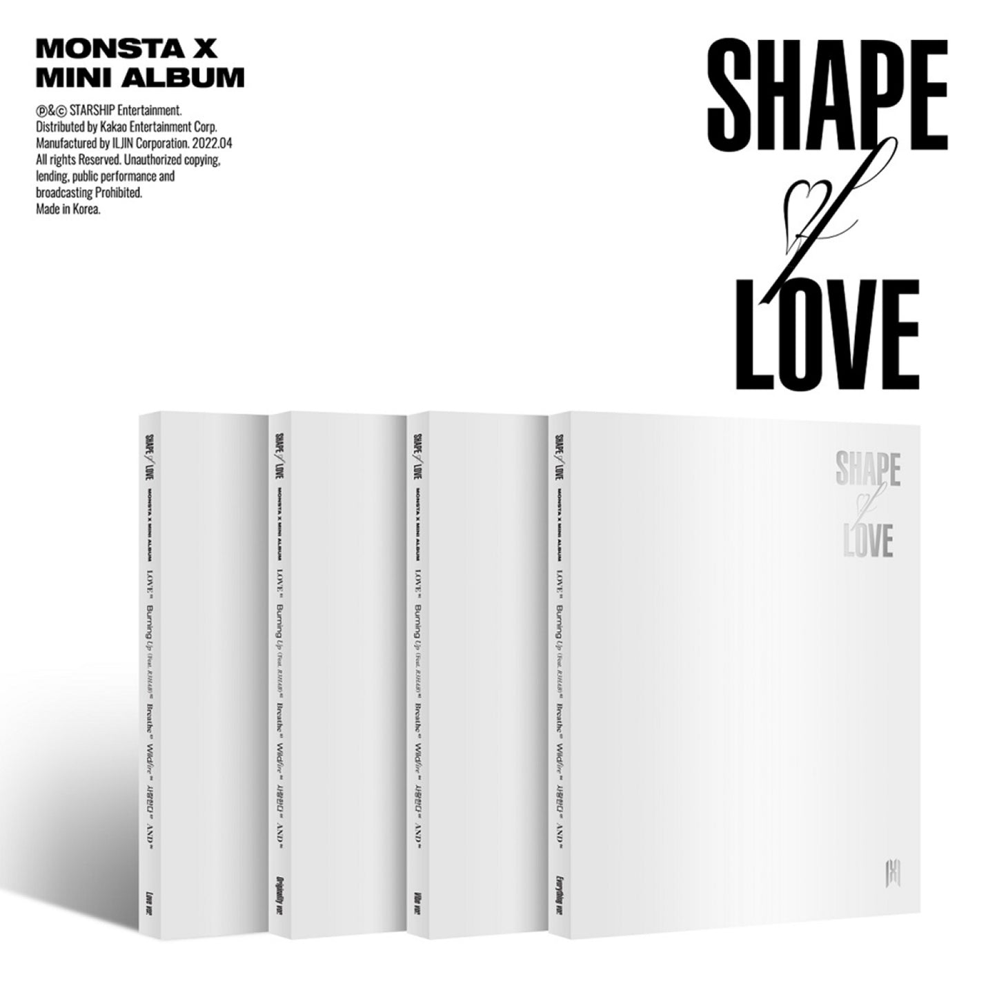 (ONE) MONSTA X - 11th mini Album SHAPE of LOVE (random)