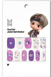 (ONE) BTS TinyTAN nail sticker magic door jewel