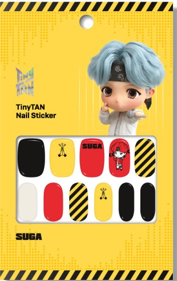 (ONE) BTS TinyTAN nail sticker mic drop