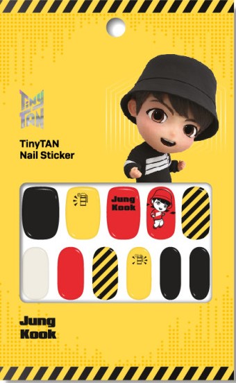(ONE) BTS TinyTAN nail sticker mic drop