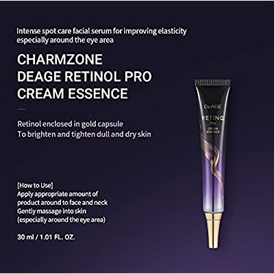 (One) DEAGE -  Retinol Pro Cream Essence 30ML || جانغ نارا  ممثله كوريه  تستخدم كريم أساس وظيفي  للعناية بالبقع يلتف بشكل مريح حول العينين ومناطق المشاكل ليمنح إحساسًا بالمرونة الضيقة