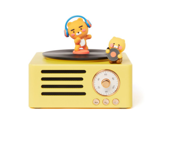 سبيكر بلوتوث لجميع اغانيكم بتصميم لطيف من شخصيات كاكو فريندز | (ONE) Kakao Friends Turntable Ryan Chunshik Bluetooth Speaker