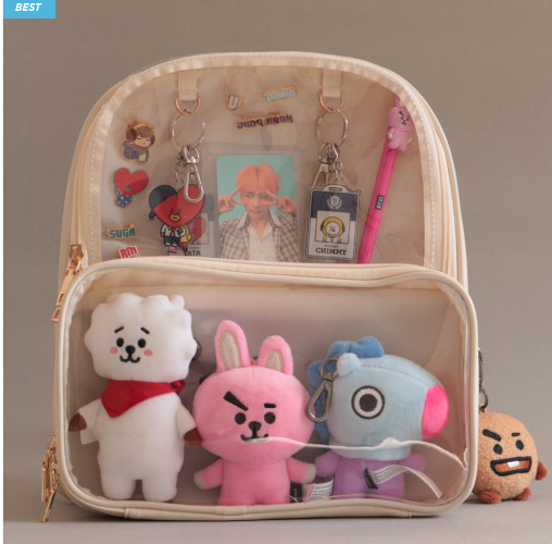   (One) BTS - Love Maze Transparent Jelly bag حقيبه شفافه ضع بها مقتنيات بي تي اس شاهد صور