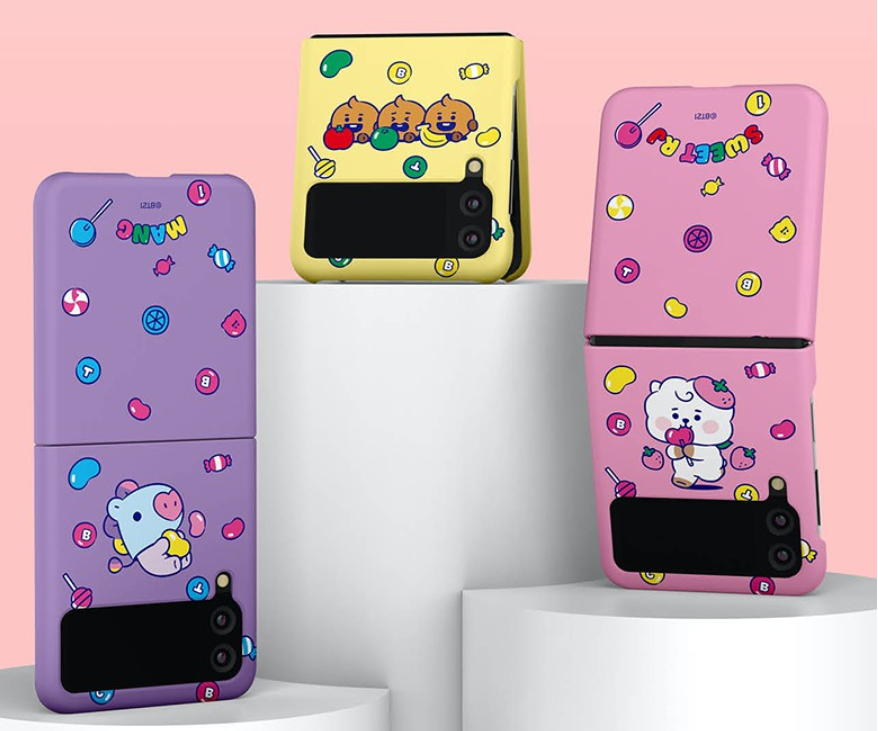 واحد- بتس كفرا وحافظ لجوالك بانواع وتصاميم مختلفه حسب شخصيات اختار | (ONE) BT21 - Jelly Candy Z Flip 3 Slim Case