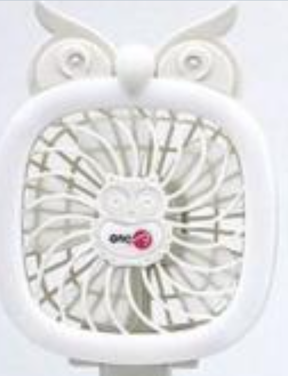 مروحه كهربائيه شخصيه على شكل بومه  | (ONE) Mini Fan Owl LED Rechargeable Portable Hand Fan